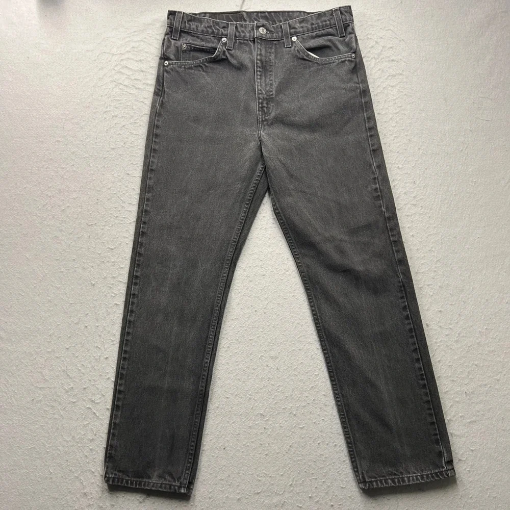 Vintage Levis 505 Orange Tab Jeans Men 33x30 Faded Black Straight Leg 40505-4159